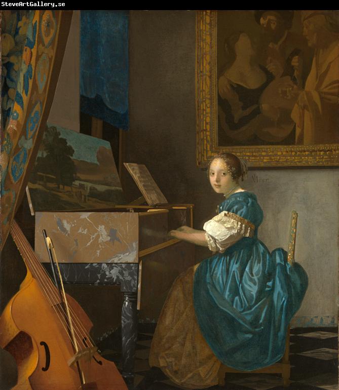 Jan Vermeer Young Woman Seated at a Virginal (mk08)